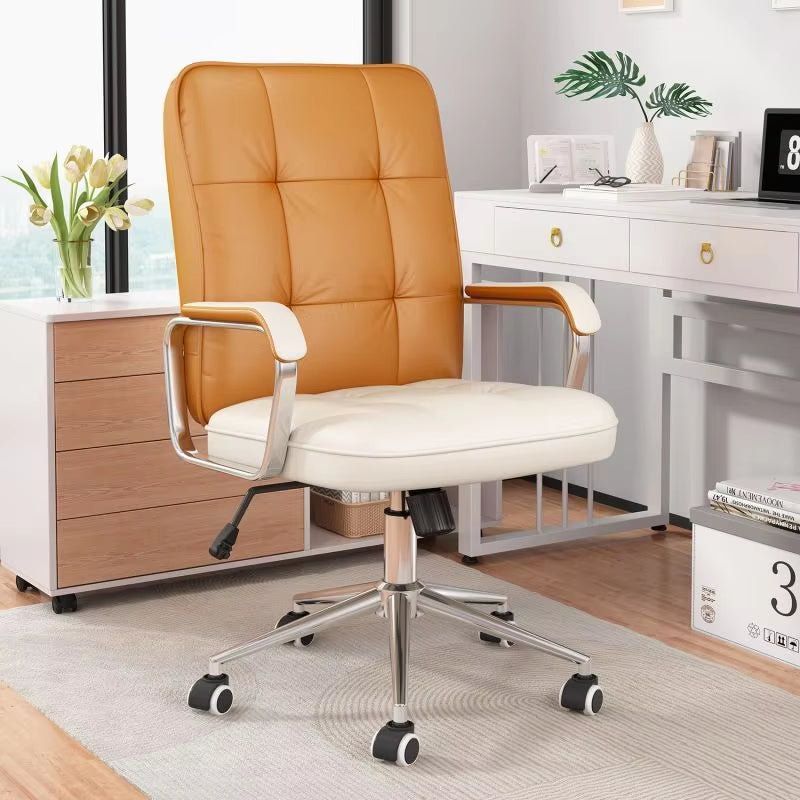Deluxe Adjustable Leather Desk Chair