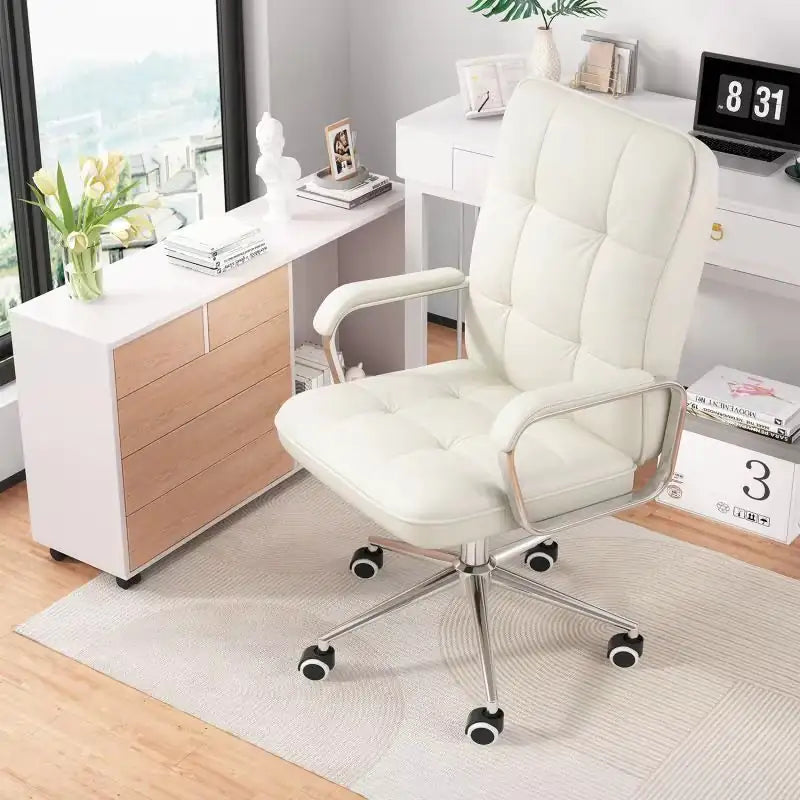 Deluxe Adjustable Leather Desk Chair