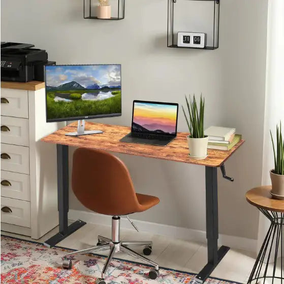 Hand-Adjust Office Desk
