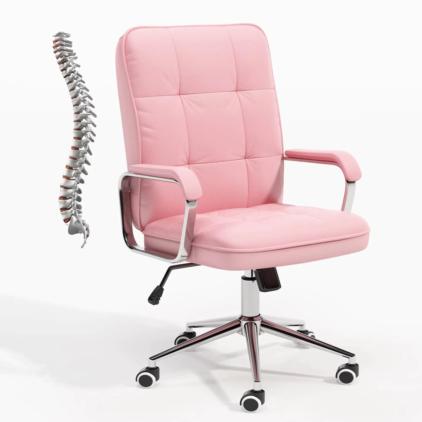 Deluxe Adjustable Leather Desk Chair