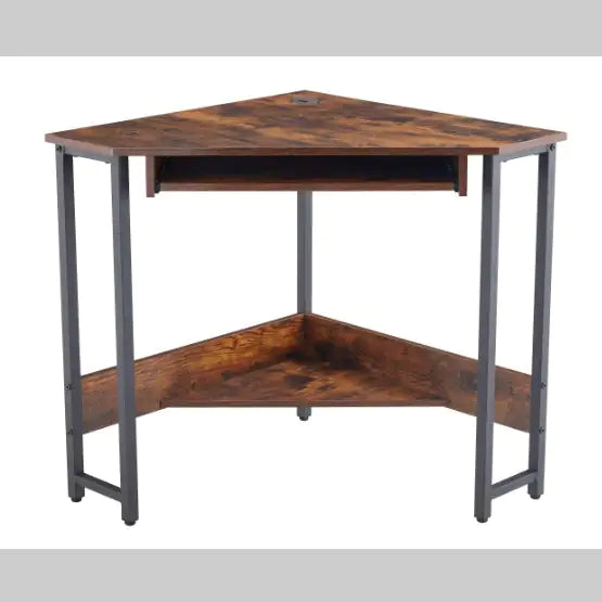 CornerCraft Desk with Keyboard Tray and Shelf Storage