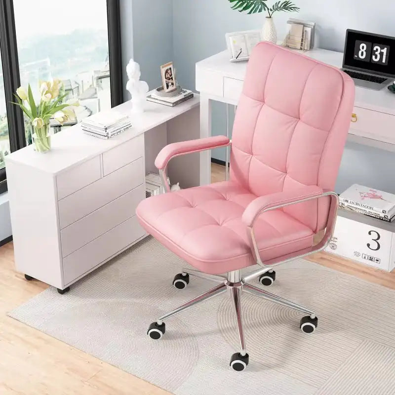 Deluxe Adjustable Leather Desk Chair