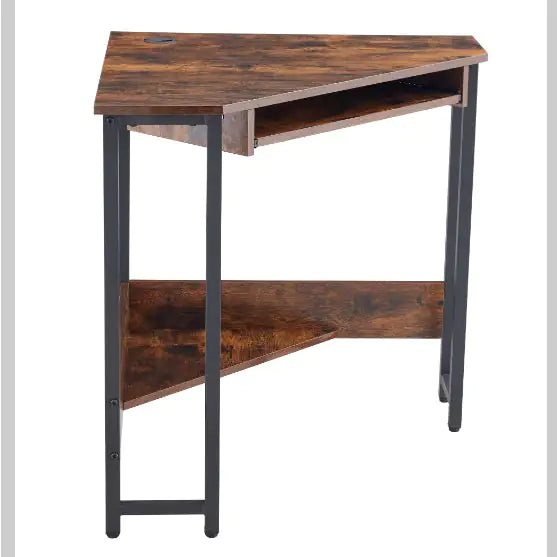 CornerCraft Desk with Keyboard Tray and Shelf Storage